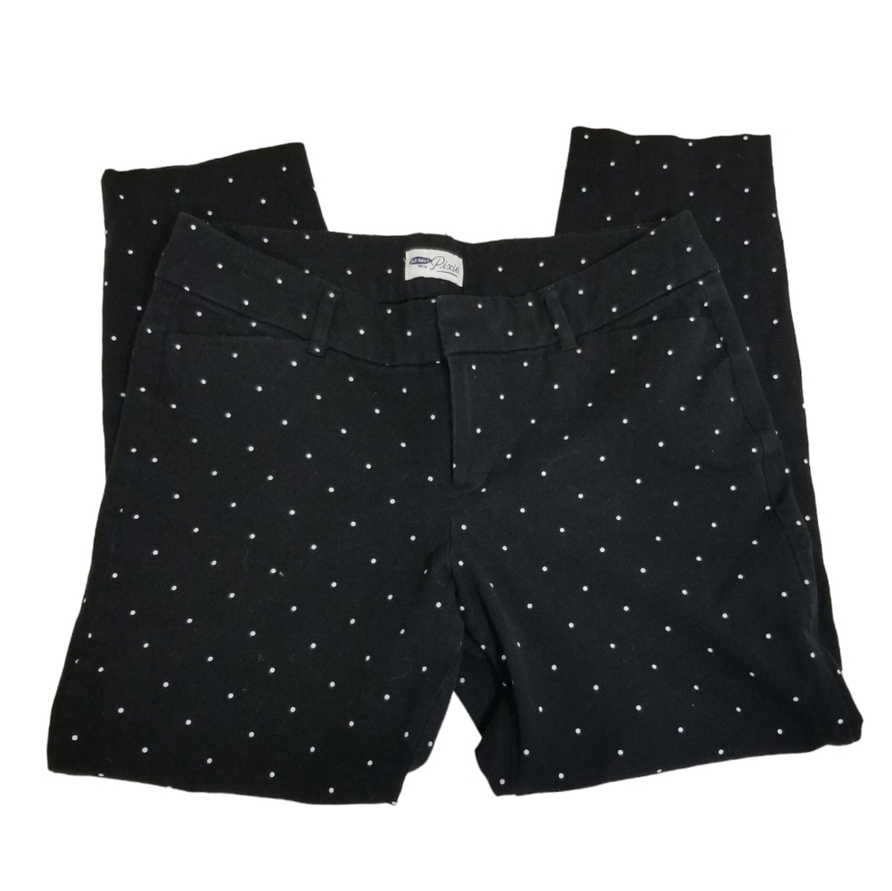 Old Navy Black And White Polka Dot Pants In A Size 10 Inseam 24 Inches